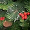 2ft. Unlit Silver Bristle, Pinecones, Red Berries & Glitter Crestwood Spruce Artificial Christmas Tree in Bronze Pot